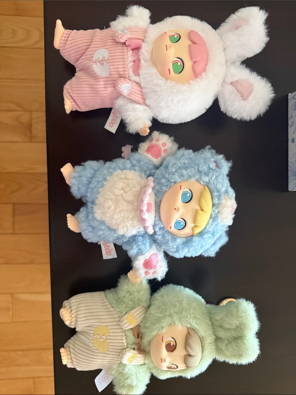 Cute Plush Bunny and Animal Costume Dolls - Pink, Blue, Green